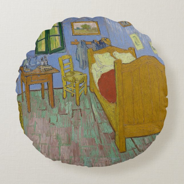 Vincent Van Gogh Das Schlafzimmer Rundes Kissen (Vorderseite)