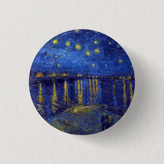 Vincent Van Gogh, Das Sternennacht-Gemälde Button (Vorderseite)