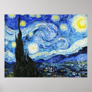 Vincent Van Gogh, Das Sternennacht-Gemälde Poster