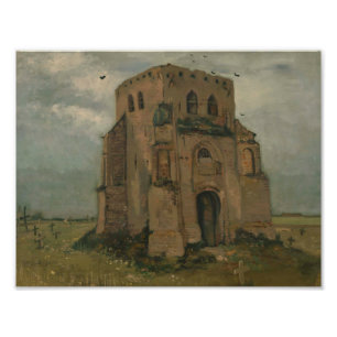 Vincent van Gogh - Der alte Kirchturm von Nuenen Fotodruck