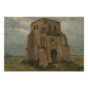 Vincent van Gogh - Der alte Kirchturm von Nuenen Fotodruck