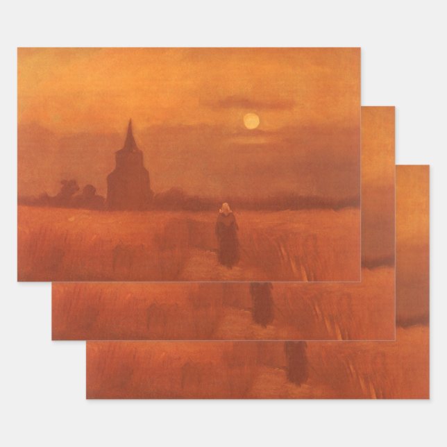 Vincent van Gogh - Der alte Turm im Feld Geschenkpapier Set (Set)