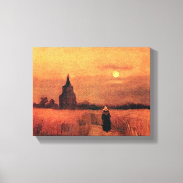 Vincent Van Gogh - Der alte Turm in den Feldern Leinwanddruck (Vorderseite)