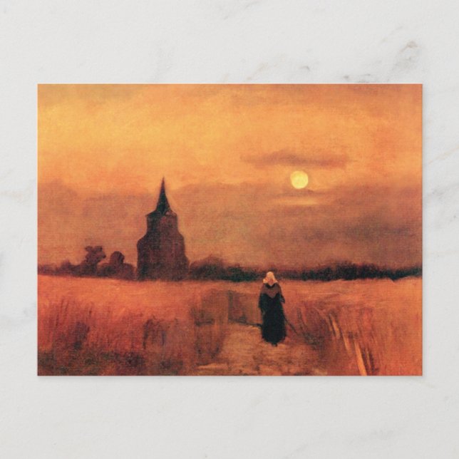 Vincent Van Gogh - Der alte Turm in den Feldern Postkarte (Vorderseite)