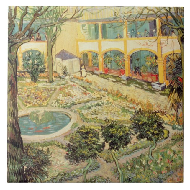 Vincent van Gogh | der Asyl-Garten bei Arles Fliese (Vorderseite)