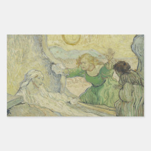 Vincent van Gogh - Der Aufstieg des Lazarus Rechteckiger Aufkleber