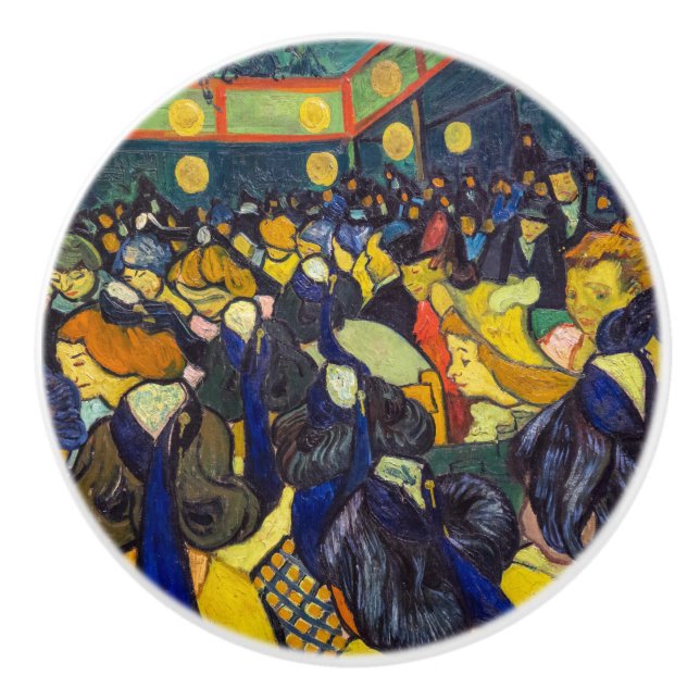 Vincent van Gogh - Der Ballsaal in Arles Keramikknauf (Vorderseite)
