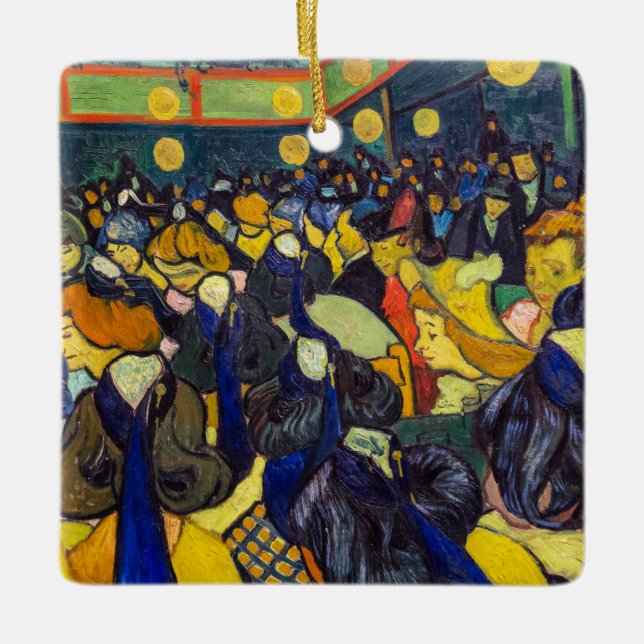 Vincent van Gogh - Der Ballsaal in Arles Keramikornament (Vorderseite)