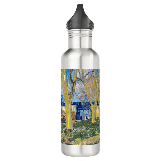 Vincent van Gogh - Der blaue Zug Edelstahlflasche (Links)