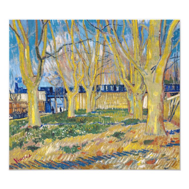 Vincent van Gogh - Der blaue Zug Fotodruck (Vorne)