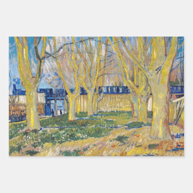 Vincent van Gogh - Der blaue Zug Geschenkpapier Set (Vorderseite)