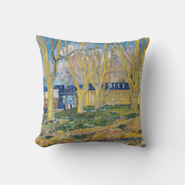 Vincent van Gogh - Der blaue Zug Kissen (Vorderseite)