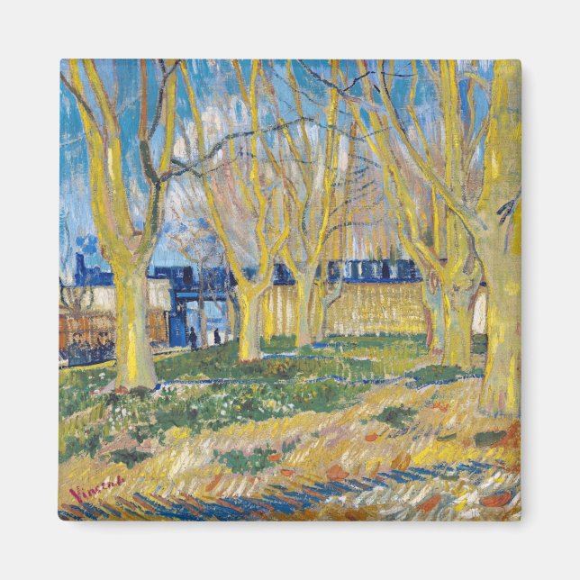Vincent van Gogh - Der blaue Zug Magnet (Vorne)