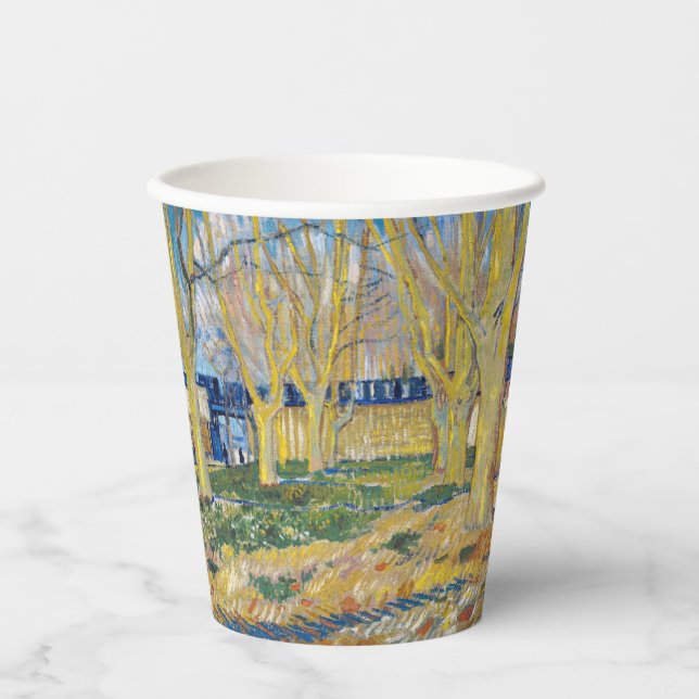 Vincent van Gogh - Der blaue Zug Pappbecher (Vorderseite)