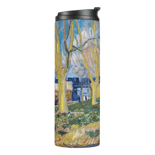 Vincent van Gogh - Der blaue Zug Thermosbecher (Nach links gedreht)