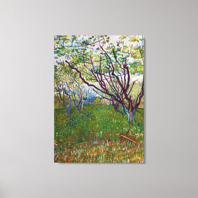 Vincent van Gogh - Der blühende Obstgarten Leinwanddruck (Vorderseite)