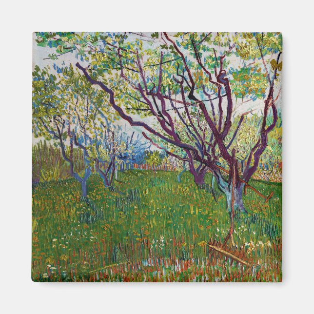 Vincent van Gogh - Der blühende Obstgarten Magnet (Vorne)