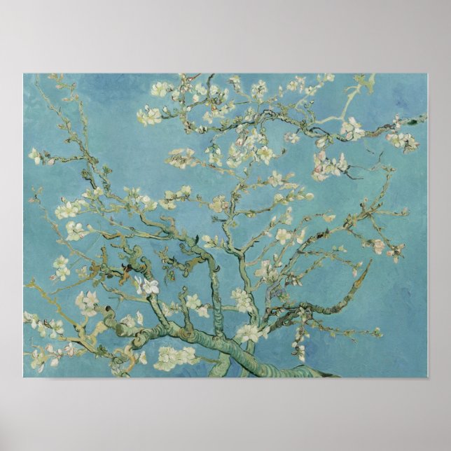 Vincent van Gogh, der Frühling des blühenden Mande Poster (Vorne)