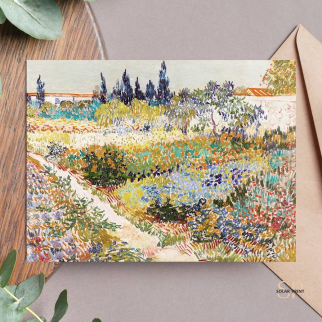 Vincent van Gogh Der Garten am Arles 1888 Gemälde Postkarte (Von Creator hochgeladen)