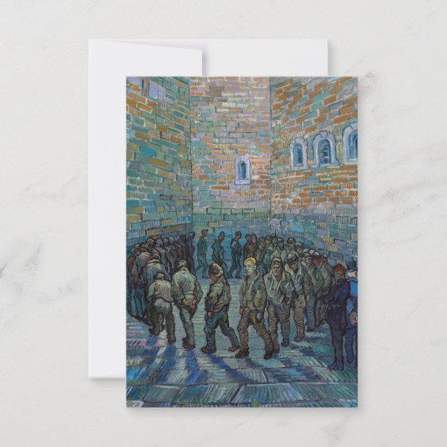 Vincent van Gogh - Der Hof des Gefängnisses Dankeskarte (Vorderseite)