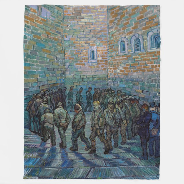 Vincent van Gogh - Der Hof des Gefängnisses Fleecedecke (Vorderseite)
