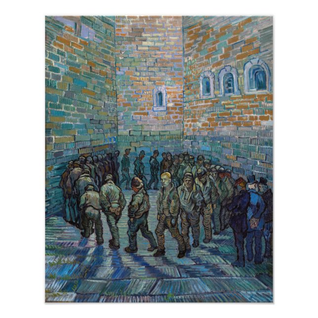 Vincent van Gogh - Der Hof des Gefängnisses Fotodruck (Vorne)