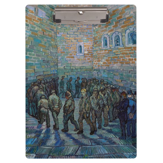 Vincent van Gogh - Der Hof des Gefängnisses Klemmbrett (Vorderseite)