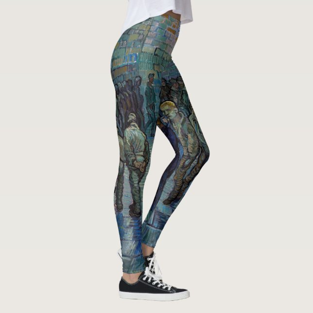 Vincent van Gogh - Der Hof des Gefängnisses Leggings (Rechts)