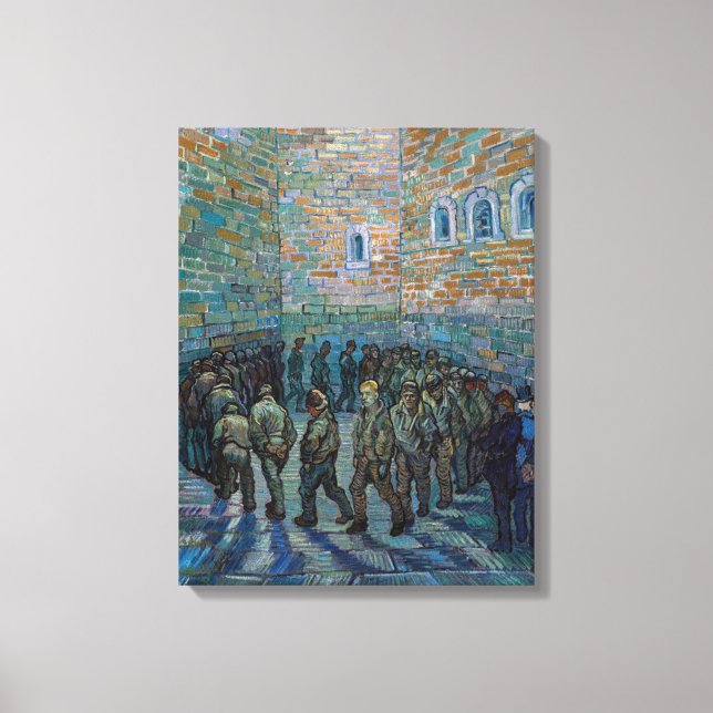 Vincent van Gogh - Der Hof des Gefängnisses Leinwanddruck (Vorderseite)