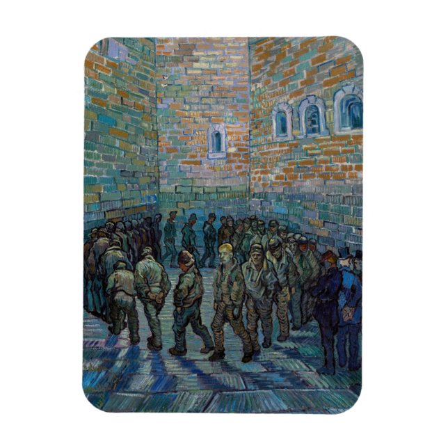 Vincent van Gogh - Der Hof des Gefängnisses Magnet (Vertikal)