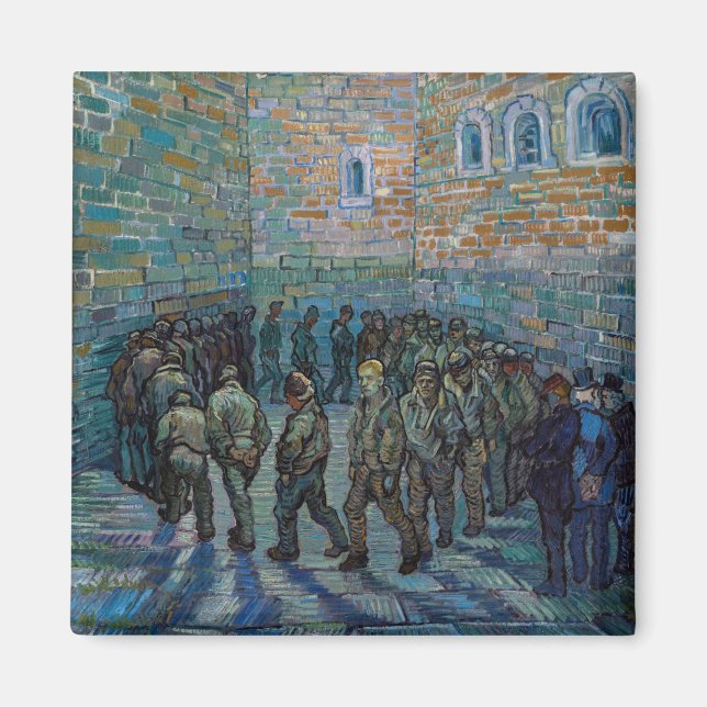 Vincent van Gogh - Der Hof des Gefängnisses Magnet (Vorne)