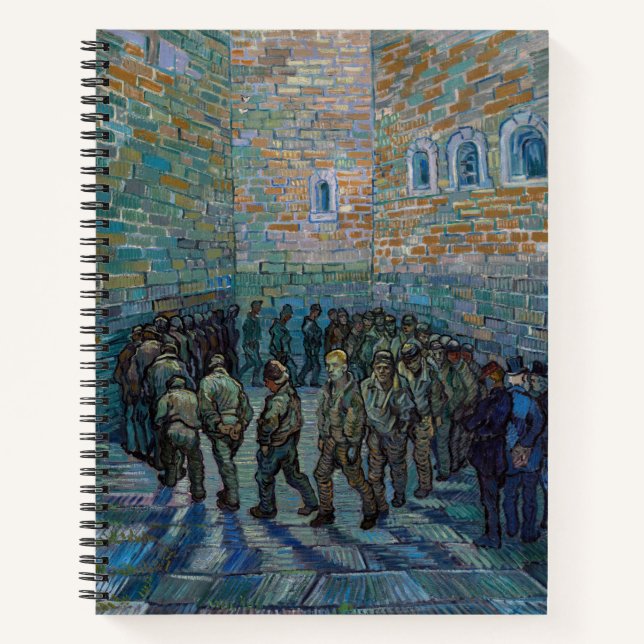 Vincent van Gogh - Der Hof des Gefängnisses Notizbuch (Vorderseite)