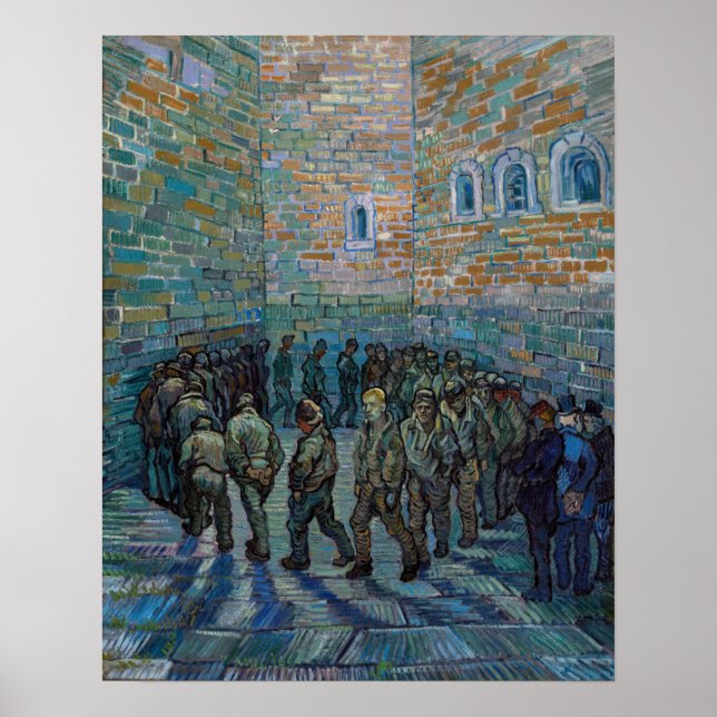 Vincent van Gogh - Der Hof des Gefängnisses Poster (Vorne)