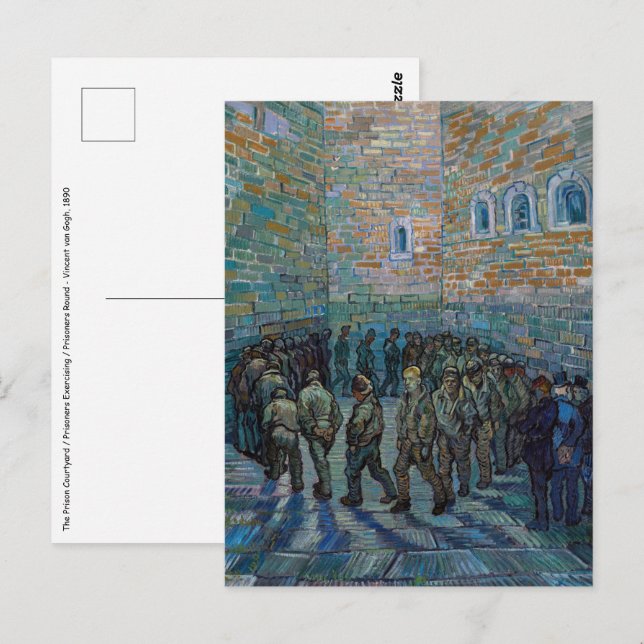 Vincent van Gogh - Der Hof des Gefängnisses Postkarte (Vorne/Hinten)
