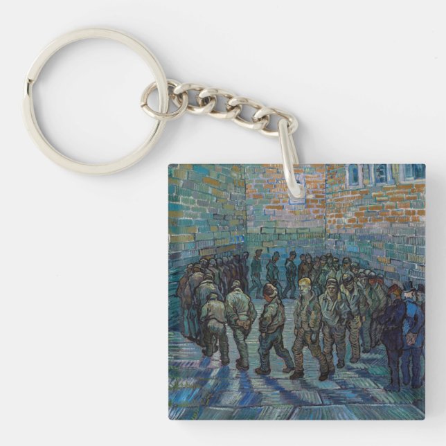 Vincent van Gogh - Der Hof des Gefängnisses Schlüsselanhänger (Vorderseite)