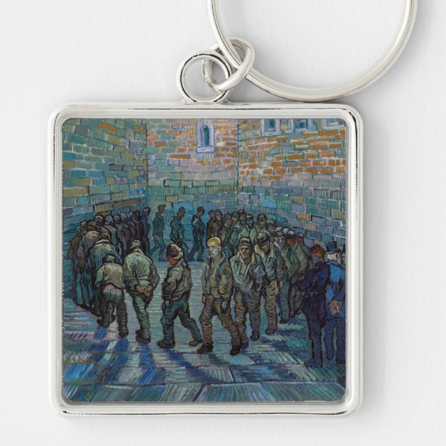 Vincent van Gogh - Der Hof des Gefängnisses Schlüsselanhänger (Vorne)