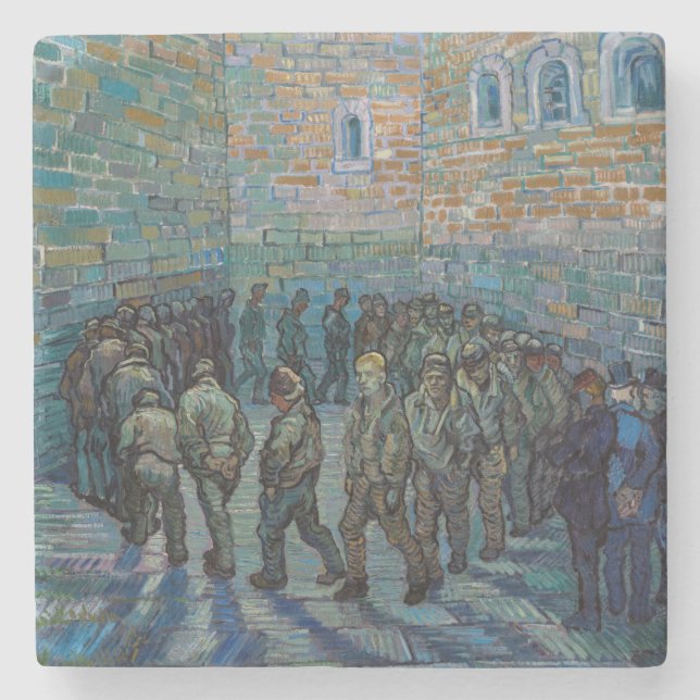 Vincent van Gogh - Der Hof des Gefängnisses Steinuntersetzer (Vorderseite)