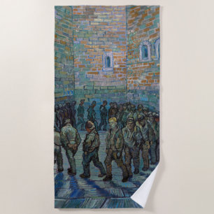 Vincent van Gogh - Der Hof des Gefängnisses Strandtuch