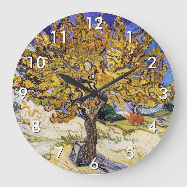 Vincent van Gogh - Der Mulberry-Baum Große Wanduhr (Vorderseite)