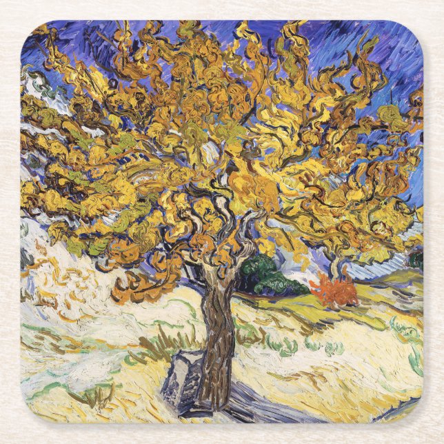 Vincent van Gogh - Der Mulberry-Baum Rechteckiger Pappuntersetzer (Vorderseite)