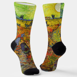 Vincent van Gogh - Der rote Weinberg Socken