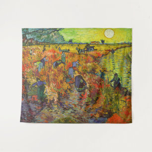 Vincent van Gogh - Der rote Weinberg Wandteppich