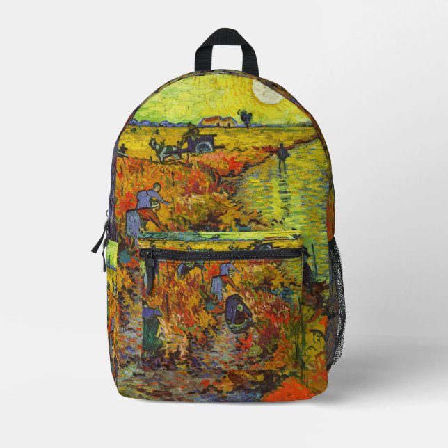 Vincent van Gogh - Der rote Weingarten Bedruckter Rucksack (Vorderseite)