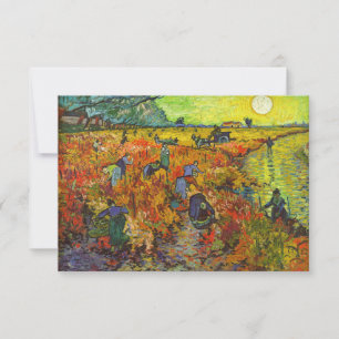 Vincent van Gogh - Der rote Weingarten Dankeskarte