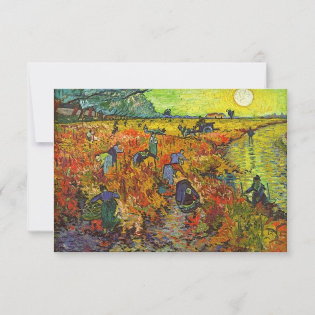 Vincent van Gogh - Der rote Weingarten Dankeskarte (Vorderseite)