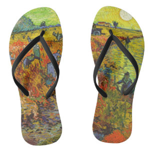 Vincent van Gogh - Der rote Weingarten Flip Flops