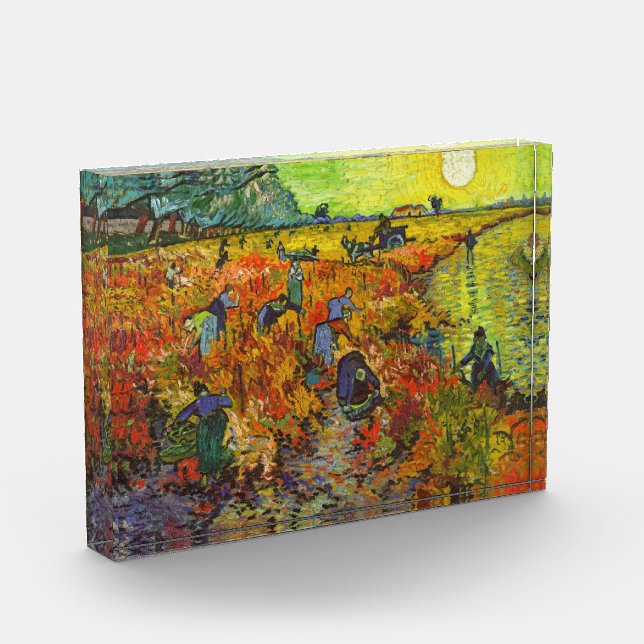 Vincent van Gogh - Der rote Weingarten Fotoblock (Links)