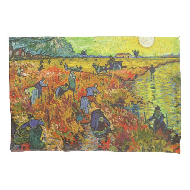 Vincent van Gogh - Der rote Weingarten Kissenbezug (Vorderseite)