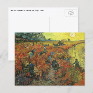 Vincent van Gogh - Der rote Weingarten Postkarte