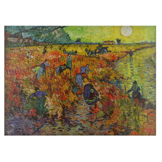 Vincent van Gogh - Der rote Weingarten Schneidebrett (Vorderseite)